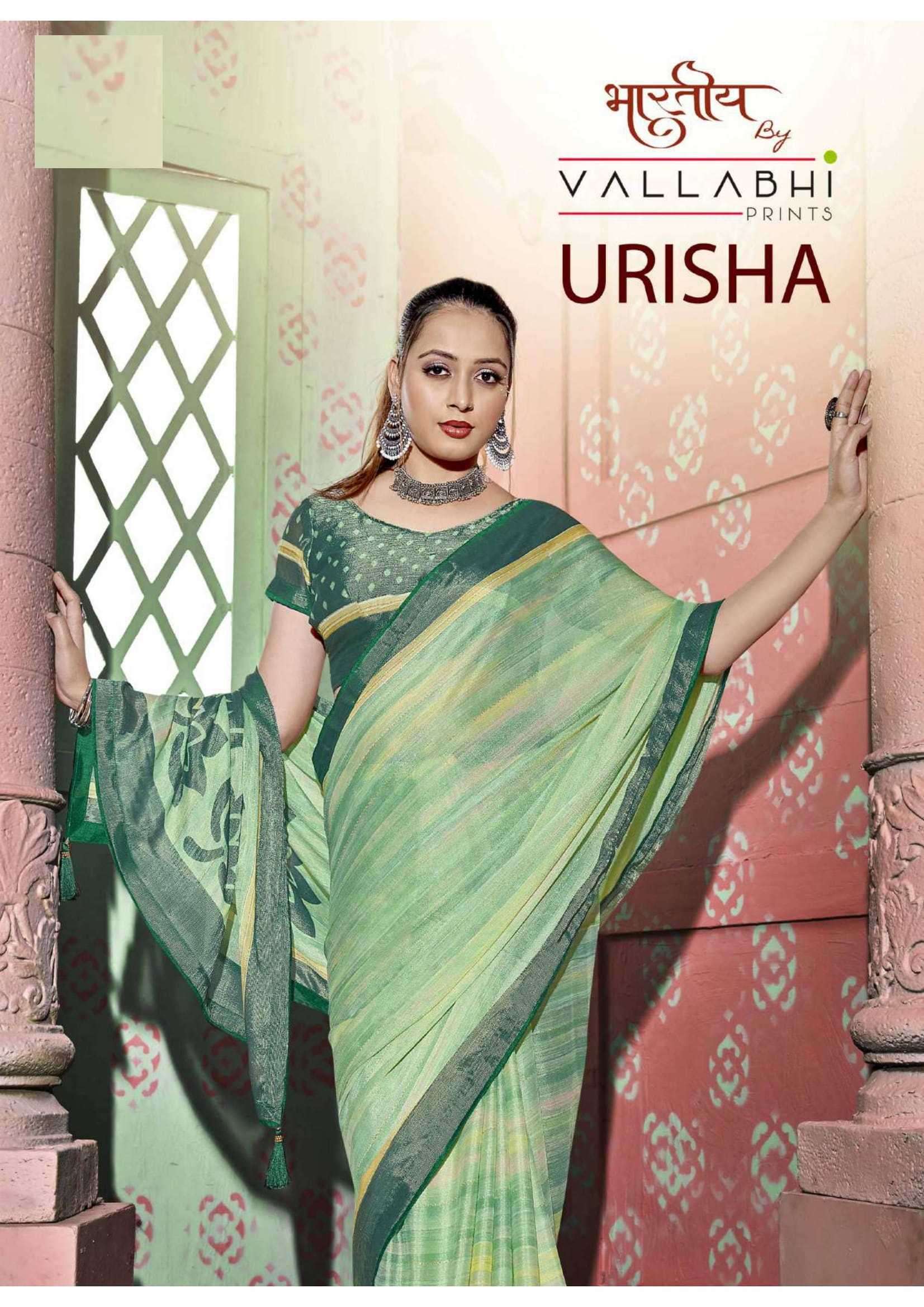 vallabhi prints urisha series 28491-28496 brasso saree