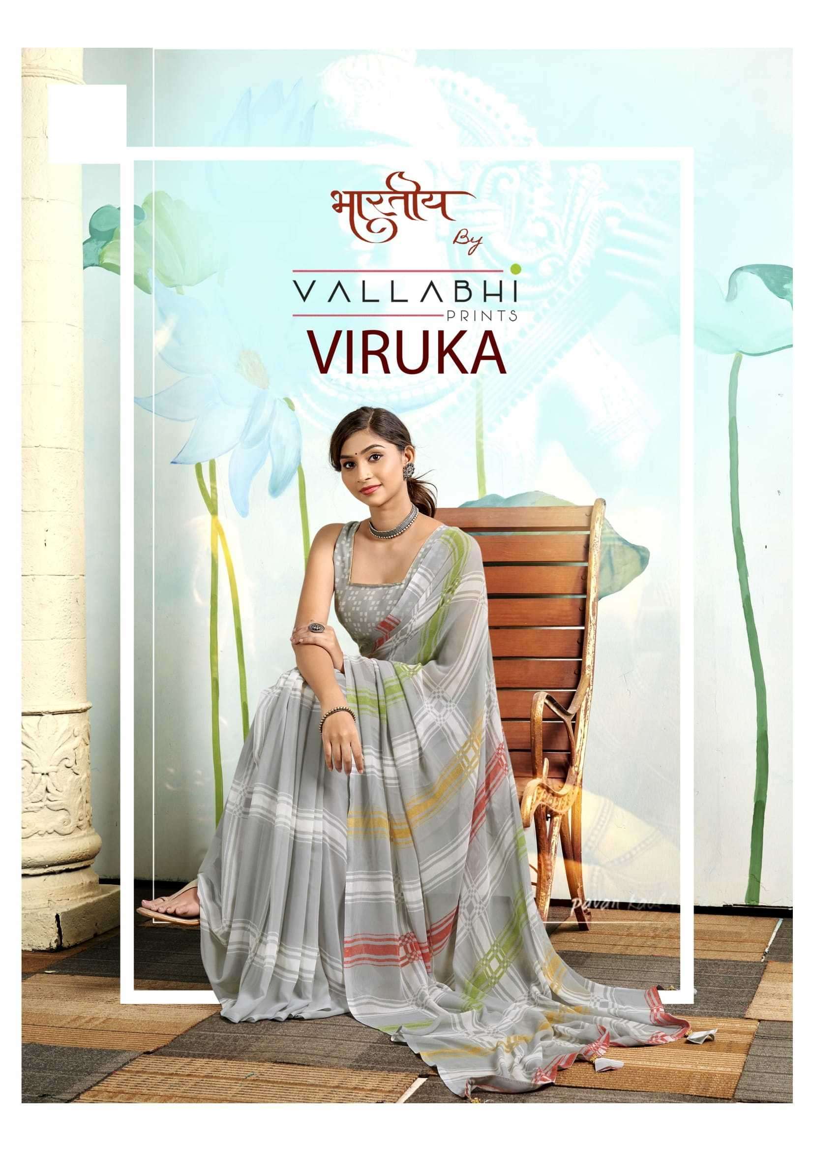 vallabhi prints viruka series 27591-27596 georgette saree