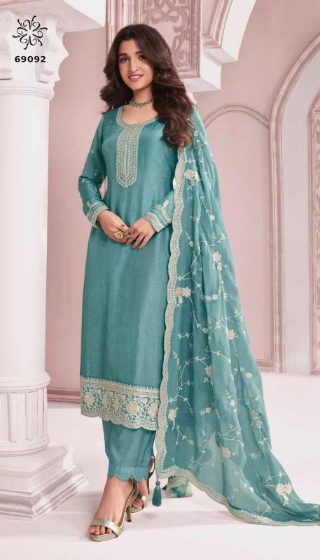 vinay kuleesh kavya series 69091-69096 chinon suit 