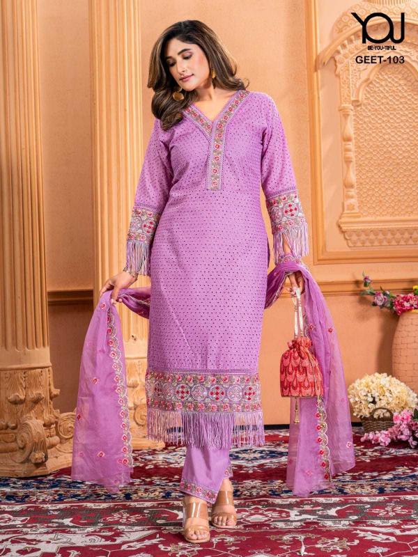 wanna geet series 101-105 Cotton Chikan readymade suit 