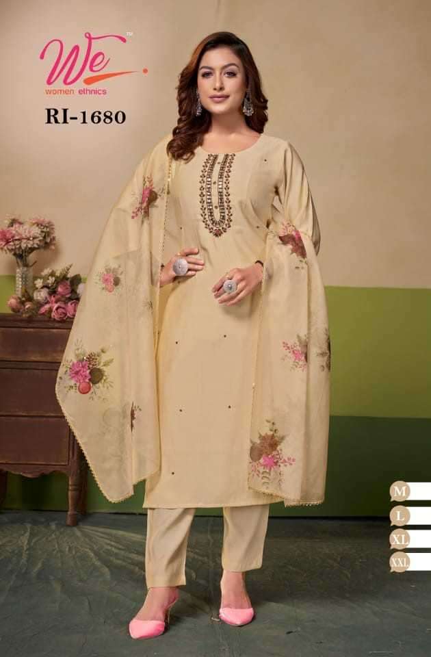 we women 1681 1680 1684 1684 Pure Roman Silk readymade suit 