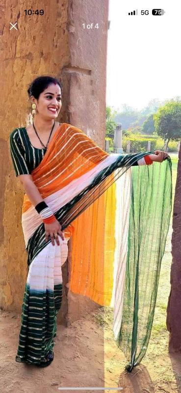 women choice designer Soft cotton base dyebal saree with blouse