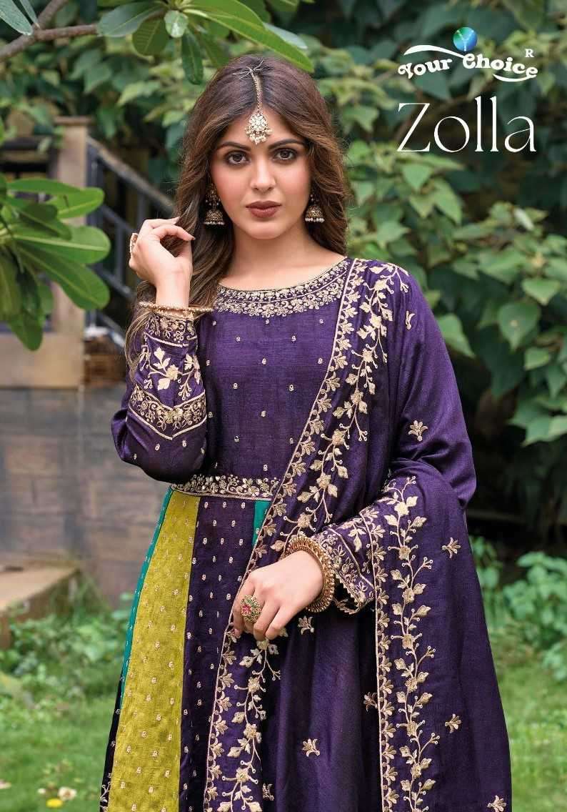 your choice zolla series 1001-1003 Premium silk sharara suit 