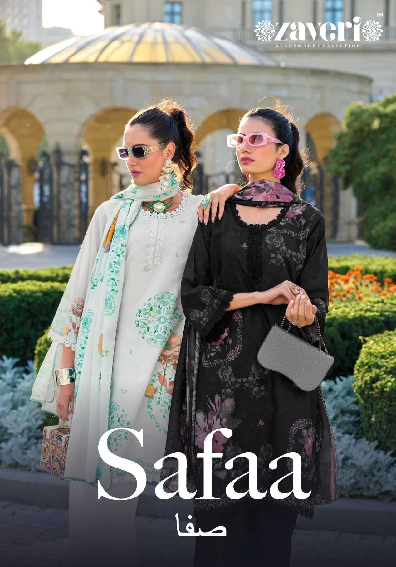 zaveri safaa series 1338-1339 cotton readymade suit 