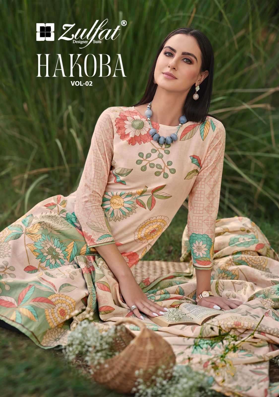 zulfat hakoba vol 2 series 558001-558008 Pure Cotton suit