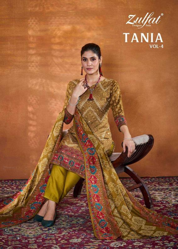 zulfat tania vol 4 series 570001-570006 Pure Cotton suit