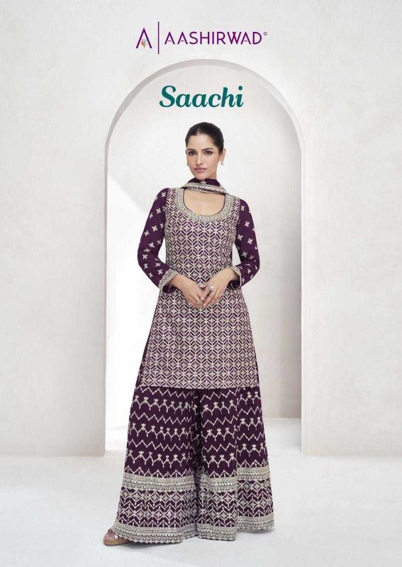 aashirwad saachi series 10046-10048 premium chinon silk wholesale salwar kameez in surat 