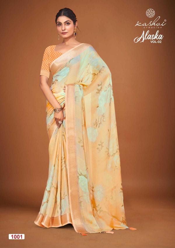 alaska vol 2 by kashvi creation classic look zari border saree