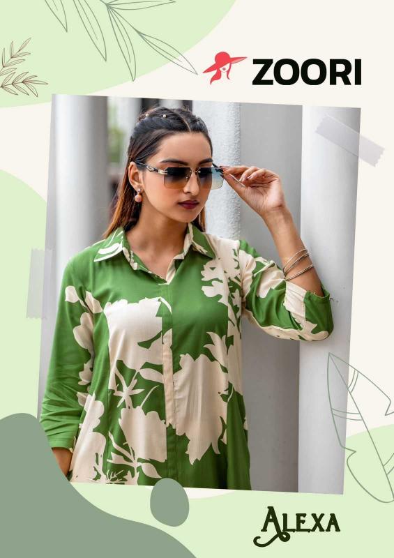 alexa zoori Series 1001 to 1004  rayon Wholesale rayon  kurtis in surat