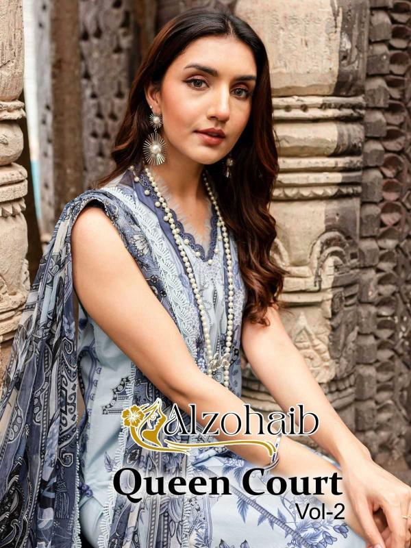 alzohaib queen court vol 2 series 1039-1044 pure cotton suit