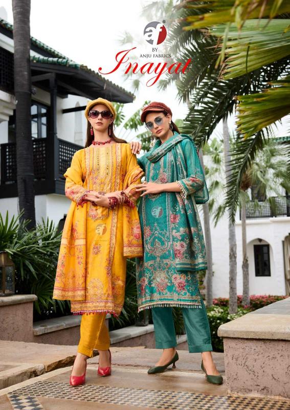 anju fab inayat series 3901-3906 viscose  wholesale readymade salwar kameez in surat