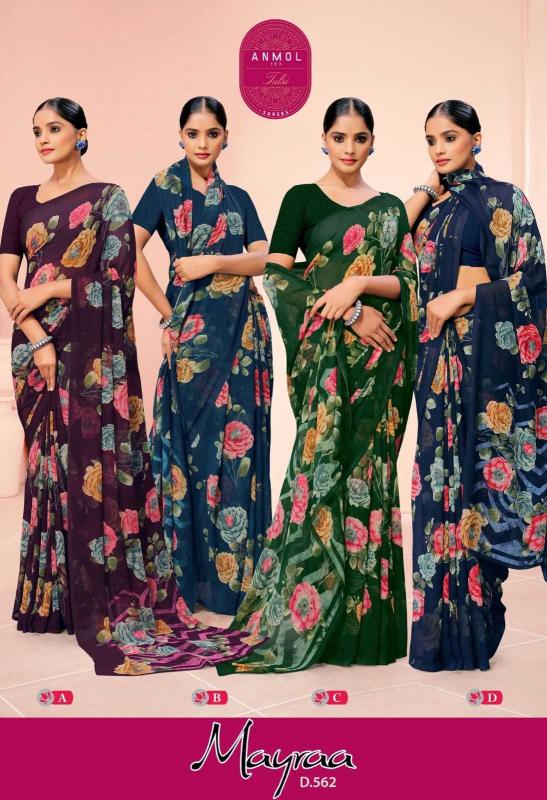 anmol tex mayraa fancy wholesale saree in surat  