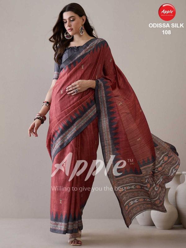 apple odissa silk vol 1 series 101-108 cotton silk saree