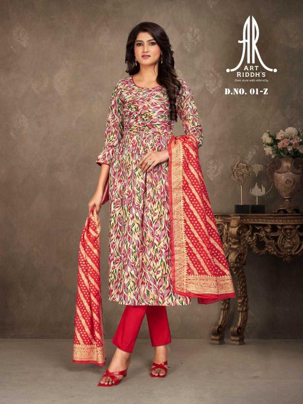 art riddhs nyra cambric cotton readymade suit 