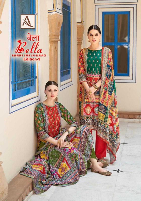 bella vol 9 by alok muslin modern pakistani dress material