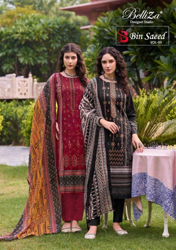 belliza bin saeed vol 5 series 946001-946008 Pure Cotton suit