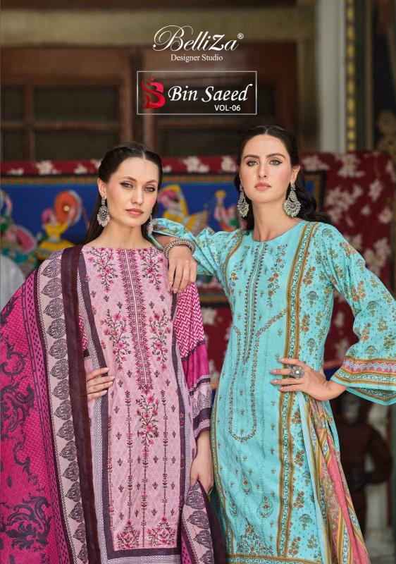 belliza bin saeed vol 6 series 951001-951008 Pure Cotton suit 