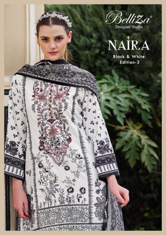 belliza naira black and white 3rd edition series 937001-937006 Pure Cotton wholesale salwar kameez in surat