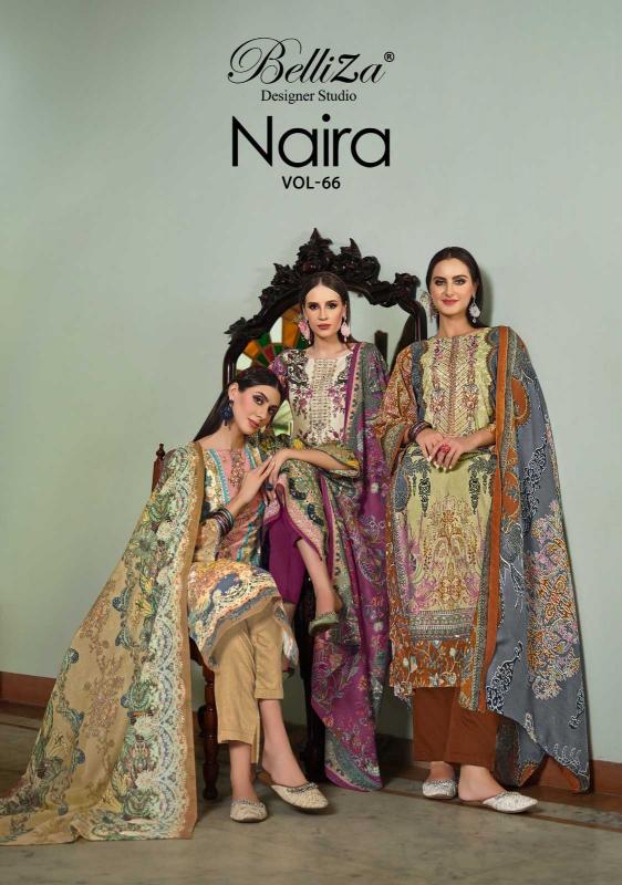 belliza naira vol 66 series 948001-948008 Pure Cotton suit