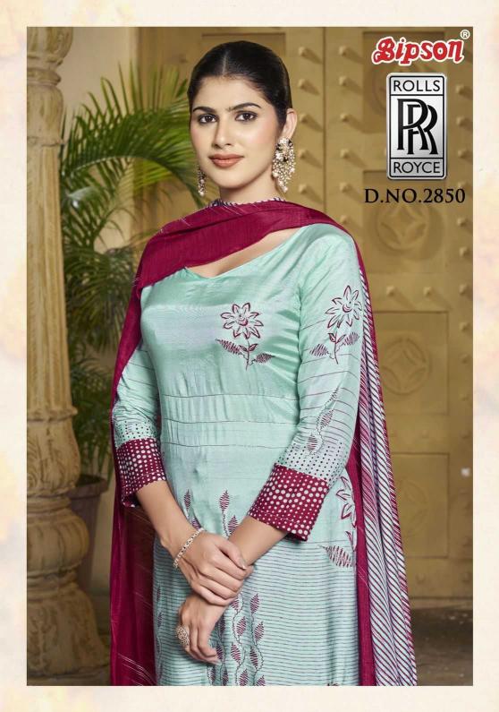 bipson prints rolls royce 2850 Pure Viscose Muslin wholesale salwar kameez in surat