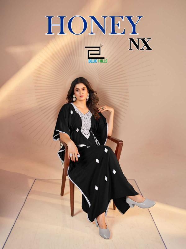 blue hills honey nx series 1001-1006 heavy Rayon 14 kg wholesale kurti in surat