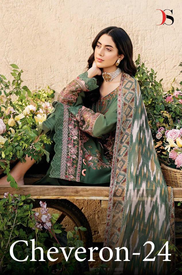 cheveron 24 by deepsy suits cotton stylish pakistani 3pcs dress