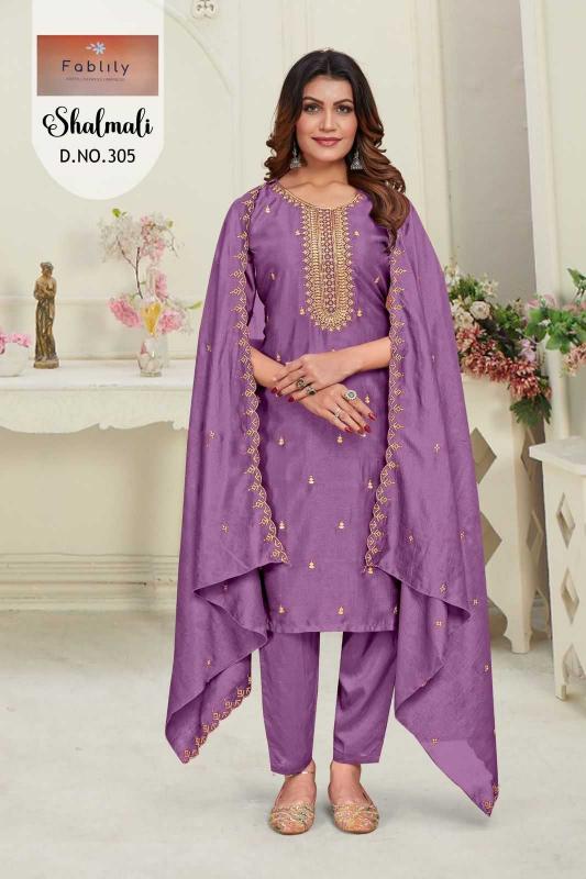 fablily shalmali series 301-312 vichitra readymade suit 