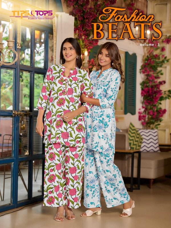 fashion beats vol 3 by tips & tops rayon full stitch elegant style co-ord set