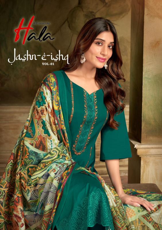 hala traders jashn e ishq vol 1 series 1001-1006 Pure Heavy Jam  wholesale salwar kameez in surat