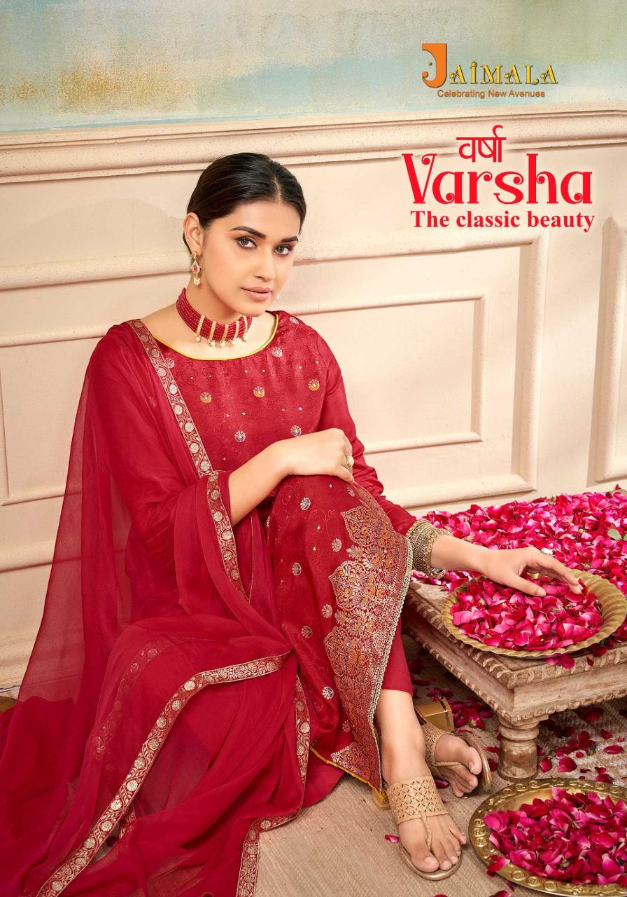 jaimala varsha series 1463001-1463006 Premium Jacquard wholesale salwar kameez in surat