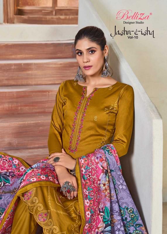 jashn e ishq vol 10 by belliza series 943001 to 943006  jam cotton wholesale salwar kameez in surat 