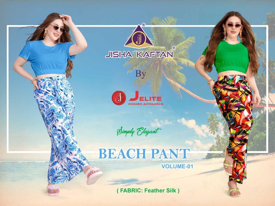 jisha kaftan beach pants vol 1 series 6001-6006 feather silk pant