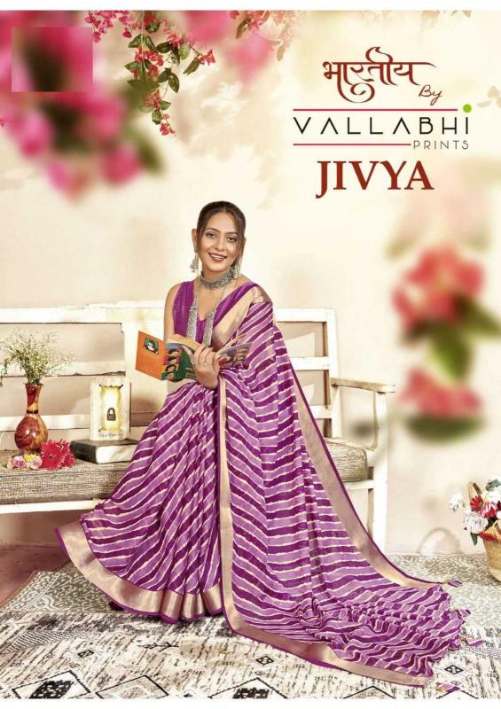 jivya by vallabhi prints comfortable moss georgette saree