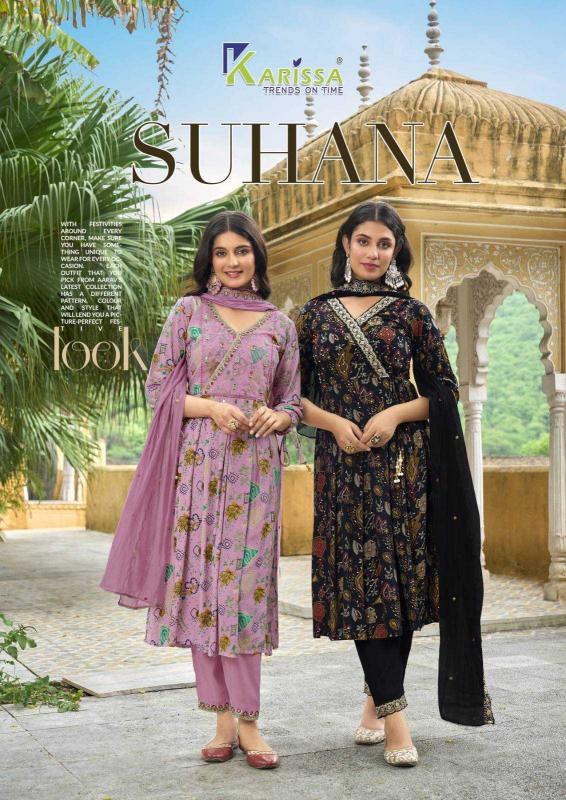 karissa suhana series 1001-1004 Premium pure Viscose readymade suit 