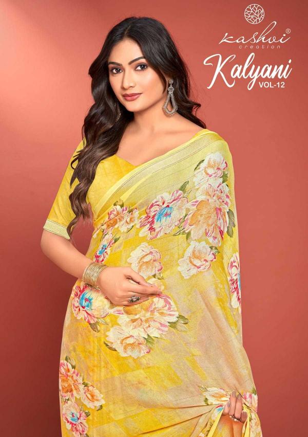 kashvi creation kalyani vol 12 series 1201-1208 viscose saree