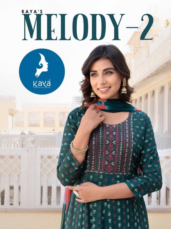 kaya melody vol 2 series 01-06 fancy rayon readymade suit 