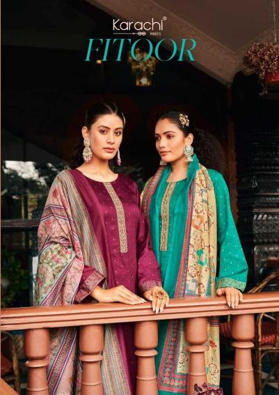 kesar karachi prints fitoor series 2201-2206 Pure Viscose Jam Satin suit