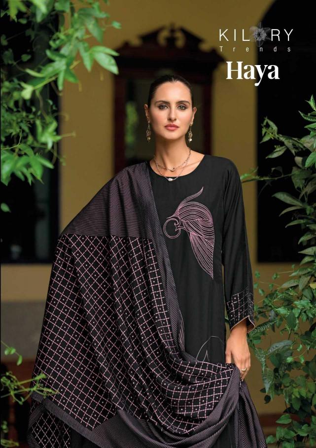 kilory trendz haya series 1041-1048 pure viscose muslin suit 