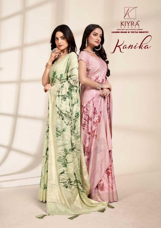 kiyra kanika series 1001-1006 Dull moss saree