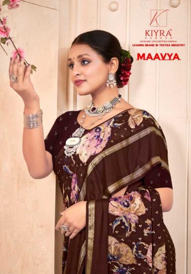 kiyra maavya series 1001-1006 Dull moss saree