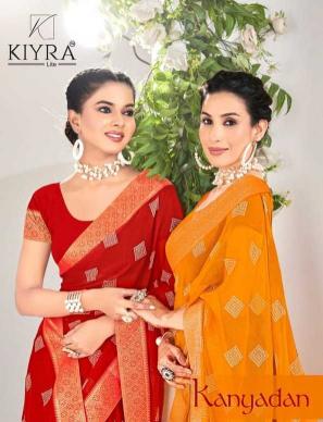 kiyra saree kanyadan series 1001-1008 chiffon saree