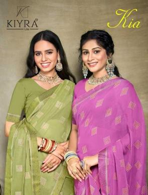 kiyra saree kia series 1001-1008 chiffon saree