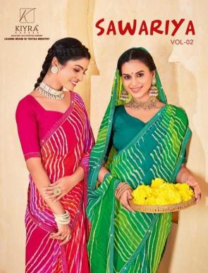 kiyra saree saawariya series 1001-1008 chiffon saree