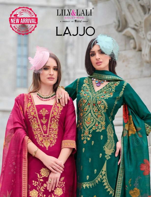 lily & lali lajjo series 20701-20706 Banarasi Jacquard Spun Silk readymade suit 