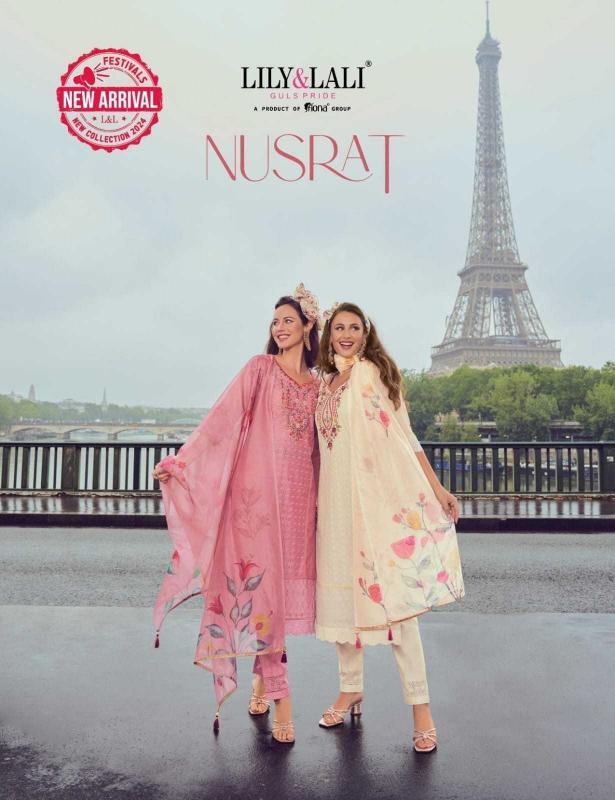 lily & lali nusrat series 21401-21406 chanderi wholesale readymade salwar kameez in surat