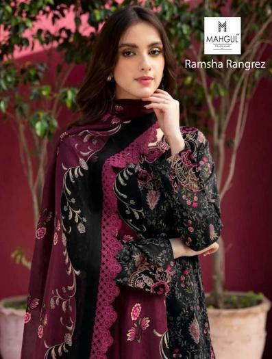 mahgul ramsha rungrez series 1001 Pure cotton suit