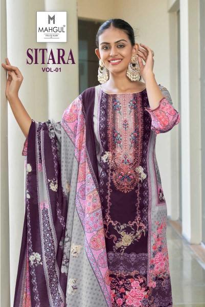 mahgul sitara vol 1 lawn cotton printed ladies salwar suits