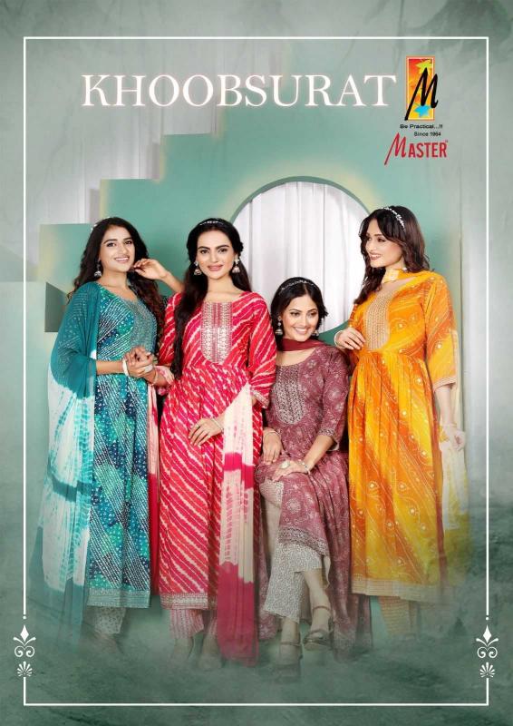 master khoobsurat series 101-108 rayon readymade suit 