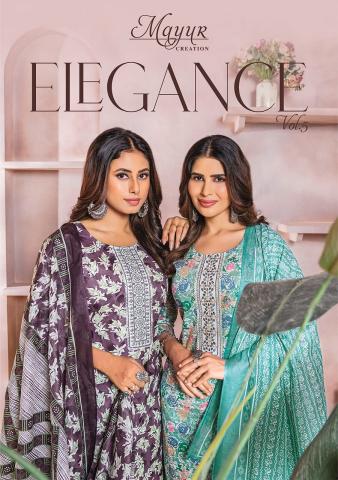 Mayur Elegance Vol-5 series 5001-5010 Pure Cotton suit 