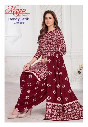 Mayur Trendy Batik Vol-5 series 5001-5010 Heavy Cotton suit